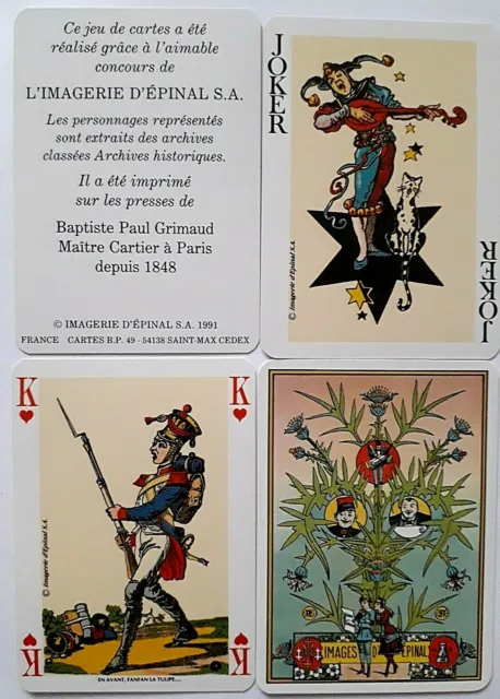 Grimaud Epinal Vintage Playing Cards Wide Non Standard 52 +2J &1H 1991 Post Free