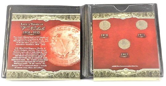 First Commemorative Mint Last 3 Years of Liberty V Nickel 1910 To 1912