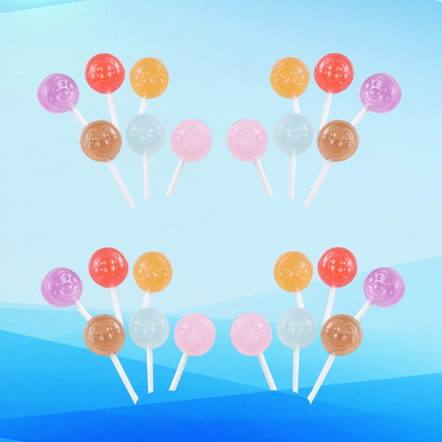 60pcs Lollipop Craft Candy Sweets Charms Candy Flatback Beads