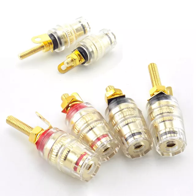 4mm Speaker Terminal Binding Post Amplifier Connector Banana Plug Gold Plated