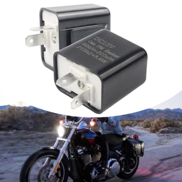 ADJUSTABLE 12V 2 Pin Frequency LED Flasher Relay Turn Signal Indicator