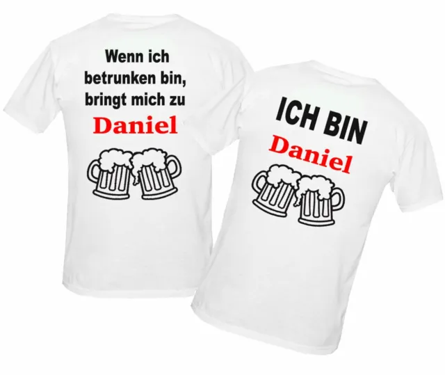 Funshirt Wenn ich betrunken bin..Partnershirts mit Wunschname Sprücheshirt Joke