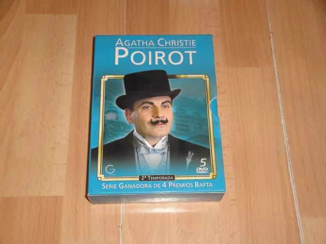 Agatha Christie - Poirot 2ª Temporada En Dvd Con 5 Discos Usada En Buen Estado