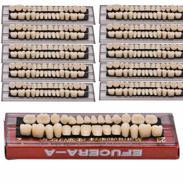 100Sets Denture 23# Shade A2 Acrylic Resin Full Set Teeth Upper Lower Dental