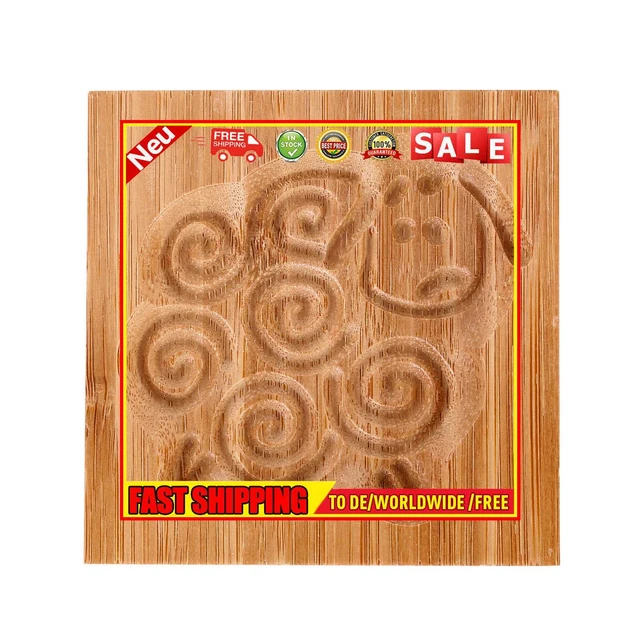 Keksform aus Holz, Blume, Tannenzapfen, geschnitzt, handgefertigt, Pressstempel
