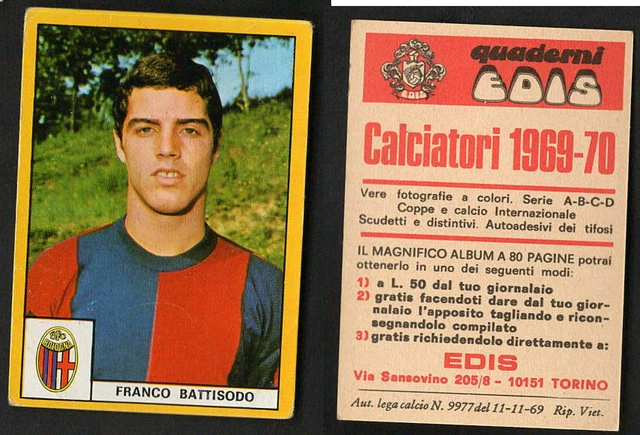 FIGURINA CALCIATORI EDIS 1969/70 - Nuova/New - Ferrero/.. - Genoa EUR 2