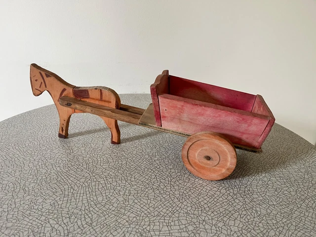 CHARRETTE AVEC ATTELAGE en bois EUR 30,00 - FR