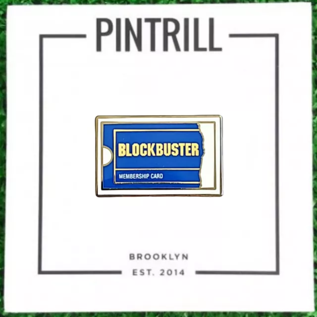 ⚡RARE⚡ PINTRILL x BLOCKBUSTER Membership Card Pin *BRAND NEW* 2019 Limited Ed.