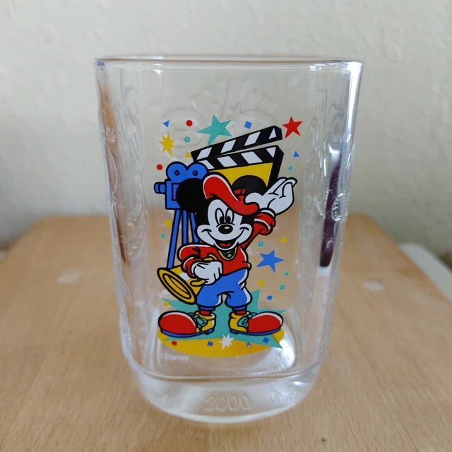 McDonald's Disney Studio Glass Millennium 2000 Mickey Mouse Vintage