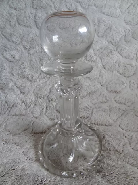 ancienne lampe de dentellière provençale en verre soufflé lampe à huile provence