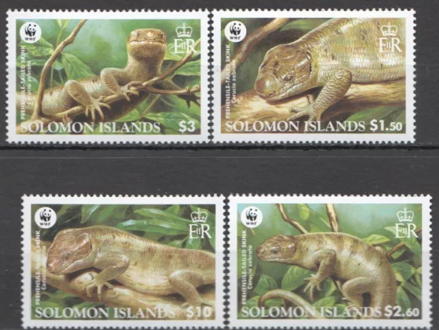 B0832 Solomon Islands Wwf Fauna Reptiles Skink 1Set Mnh