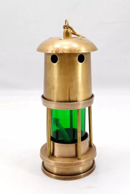 Brass Antique Finish Nautical Miner Oil Ship Lantern Maritime Lamp Home Décor