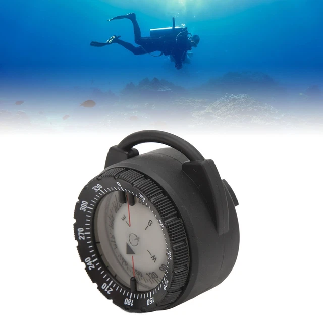 Boussole De Plongée Étanche - Profondeur 50 M, Lumineuse, Avec Support