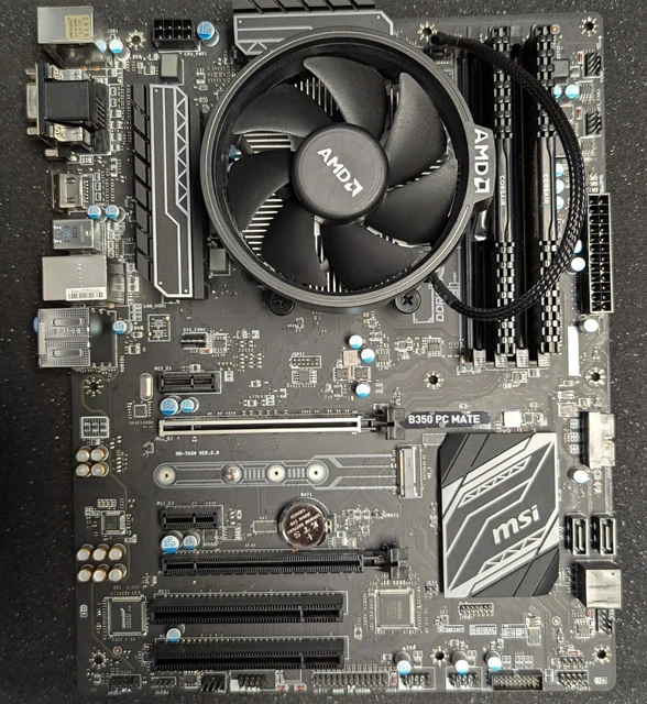 CPU + MOTHERBOARD + RAM Combo | AMD Ryzen 7 1700, MSI B350 PC Mate, 16 ...