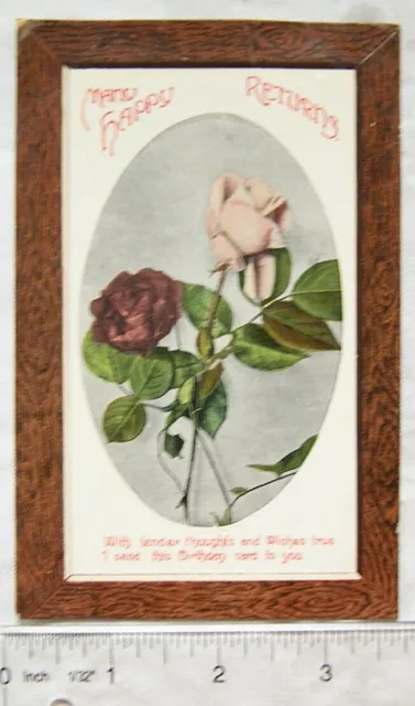 1909 postcard Many Happy Returns - With Tender Thoughts & Wishes True