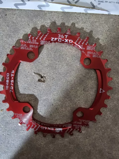 UK STOCK 104BCD 30T-52T Narrow Wide Bike MTB Chainring Single Tooth Chain Ring