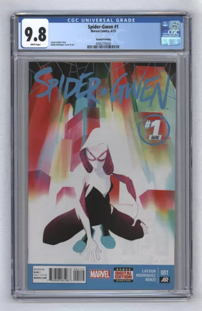 Spider-Gwen #1 2nd Print 1st Solo Series 2015 CGC 9.8