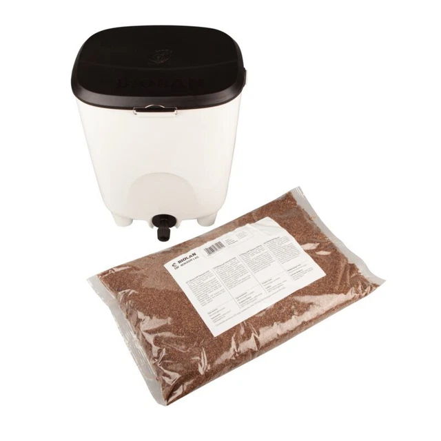 Bokashi Eimer, luftdichter Abfalleimer inkl. 1kg Kleie