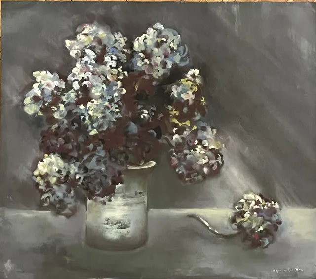 Virginia Wattles amerikanische Künstlerin - impressionistisches Stillleben - Pastell - signiert 3