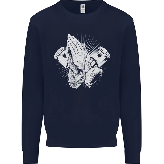 Felpa Maglione Biker Prayer Biker Moto Moto Moto Uomo 2