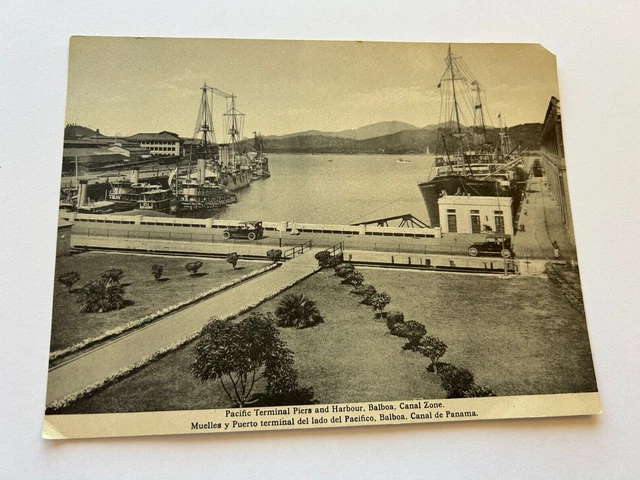 Pacific Terminal Piers,  Balboa, Panama Canal Zone Early Post Card Circa 1905