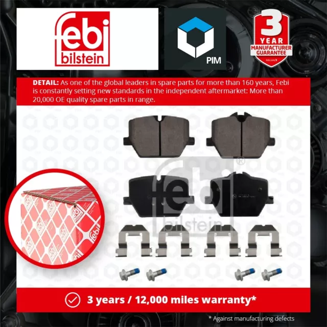 Brake Pads Set fits BMW 320D G20, G21 2.0D Rear 2018 on 34206888835 Febi Quality
