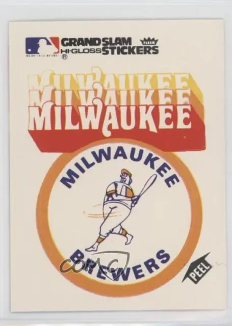 1978 Fleer Grand Slam Hi-Gloss Team Stickers Milwaukee Brewers #MIL.2