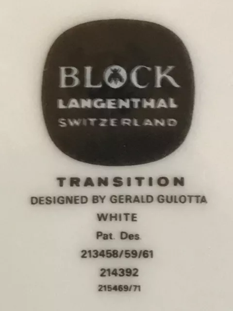 block langenthal transition white complete dinner set