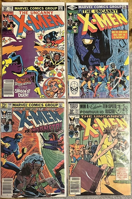 Uncanny X-Men #148-151 NM/VF+ 1st Caliban, Origin of Magneto Marvel Comics 1981