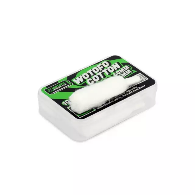 Wotofo Cotton Watte Hardcover 10 Stk Watte Bacon ezigarette Verdampfer Vape 6mm