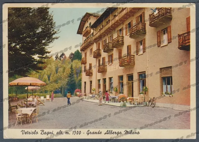 TRENTO LEVICO TERME 35 VETRIOLO BAGNI - HOTEL ALBERGO Cartolina viaggiata 1951