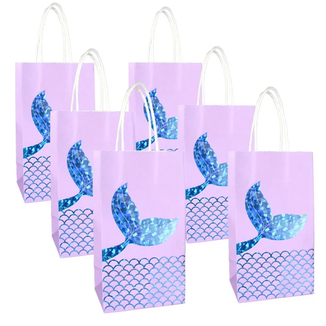 6 pezzi sacchetti regalo, lucidi, salvaspazio, accattivanti, decorativi