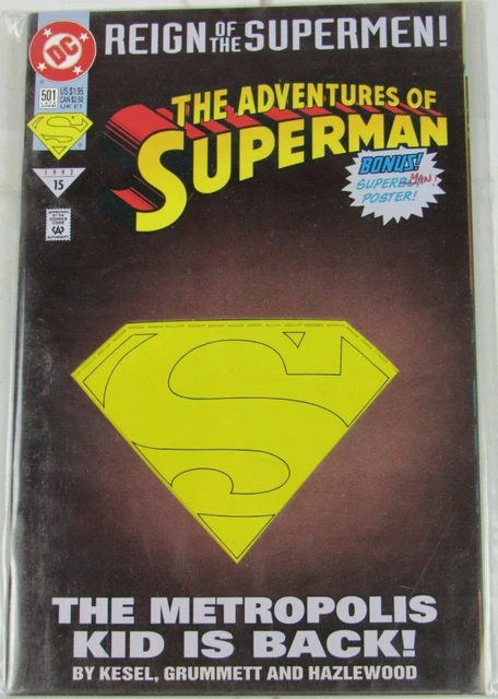 The Adventures of Superman #501 June 1993, DC Comics Die-Cut Collector's Edition