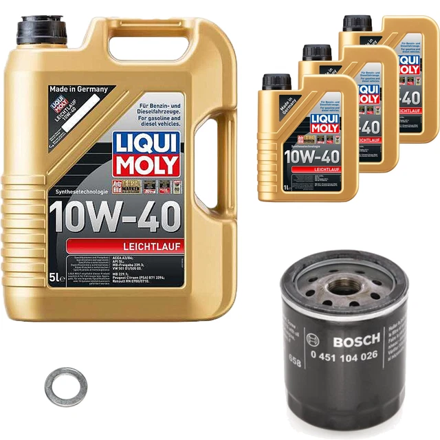 Filtro olio Bosch 8L Liqui Moly funzionamento leggero 10W-40 per MG Land Rover MGF 1.8i 16V