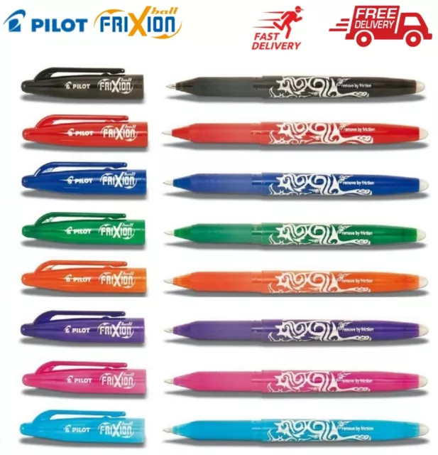 Pilot FriXion Ball Erasable Rollerball Pen Gel Ink 0.5mm Fine Line All  Colours