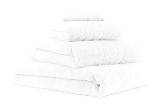 Lot de 4 serviettes/Set de sauna "Deluxe", couleur blanc, qualité 430 g/m², 1 d