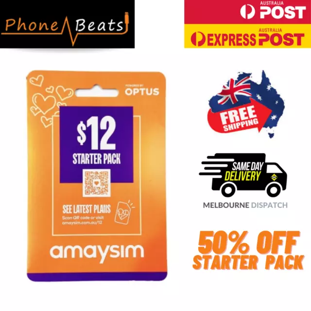 Amaysim Starter Sim Pack - Half Price HUGE DATA