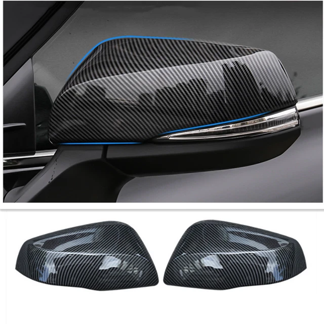 Carbon Fiber Style Side Mirror Rearview Trim Cover For Toyota Tacoma 2016-2023 (with Turn Light)