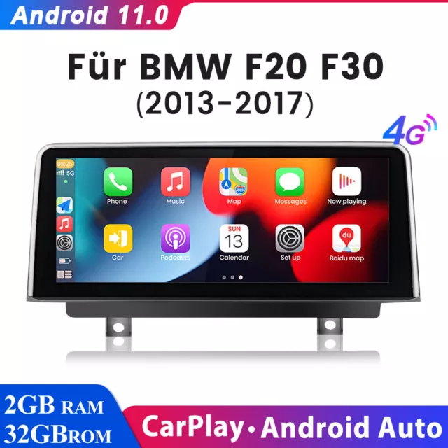 10.25" IPS Autoradio CarPlay Android 12 GPS Navi für BMW F30 F31 F34 F32 F36 NBT