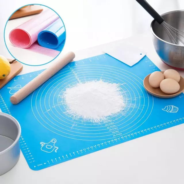 Non-Slip Stick Silicone Sheet Dough Fondant Baking Pastry Icing Rolling Mat Pad