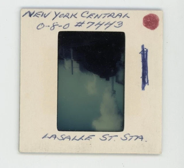 Duplicate  Train Slide New York Central 0-8-0 #7443 LaSalle St Station 2