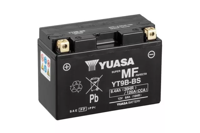 Batterie YUASA W/C sans entretien activée usine - YT9B