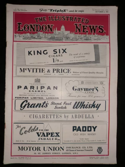 Illustrated London News (September 1st 1951) Vintage Magazine, Original Format