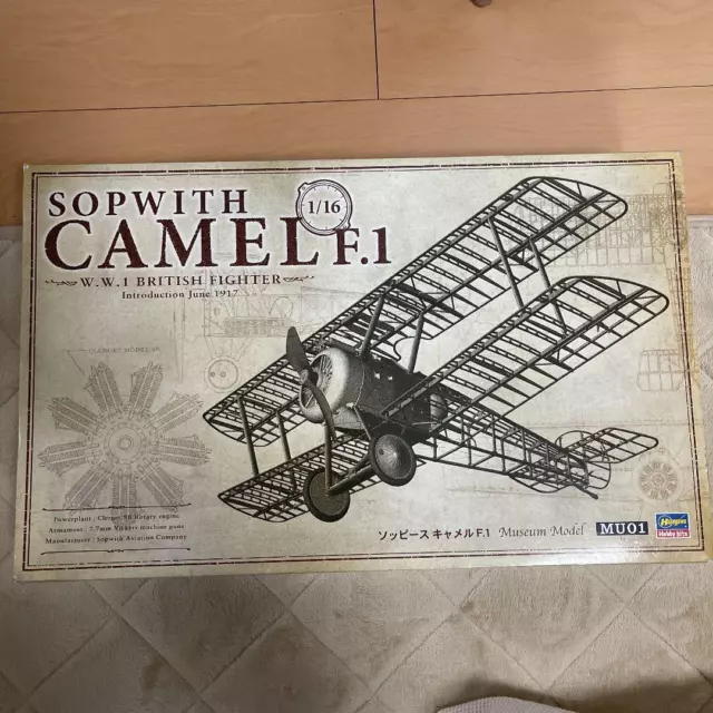 Hasegawa 1/16 Scale Royal Air Force Sopwith Camel F.1 Plastic Model Kit MU01