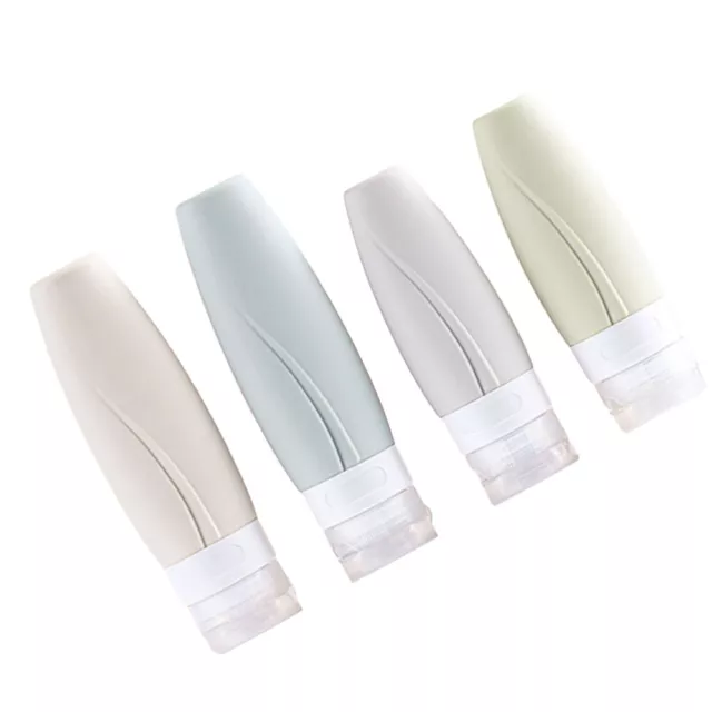 4 PCS Voyage En Silicone Bouteille De Contenants Toilette Stockage