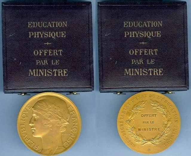 Médaille Bronze Ancienne – Sous-secrétariat D'État à L'éducation Physique