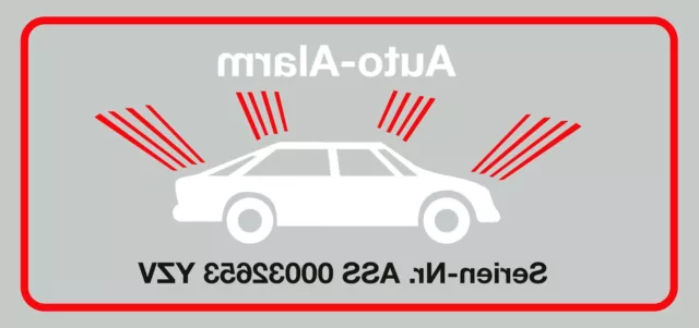 Aufkleber Auto-Alarm innenklebend Sticker