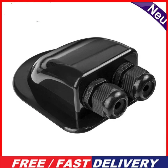 CARAVAN MOTORHOME SOLAR Cable Junction Box Double Wire Entry Gland Box ...