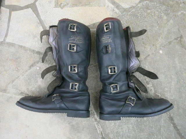BOTTES MOTO EN cuir Daytona Super Country Vintage Leather Boots
