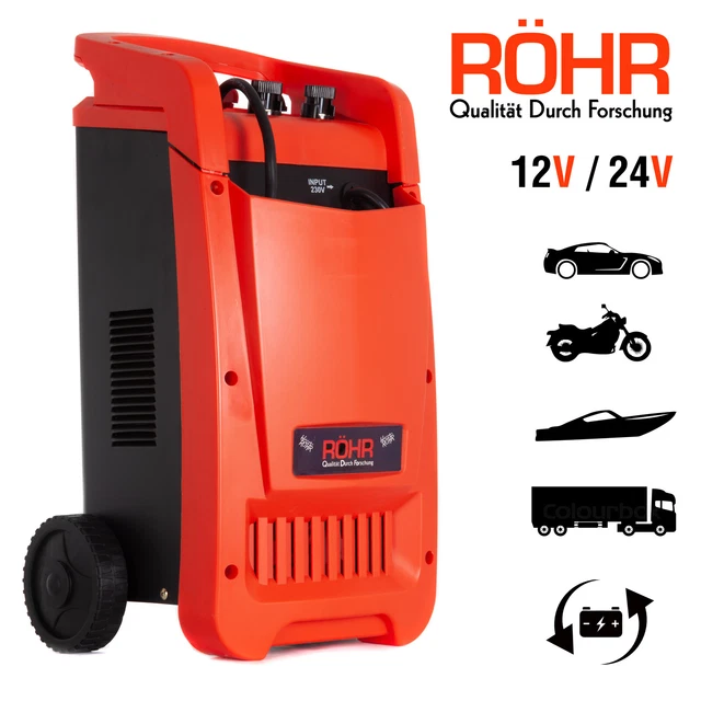 Röhr Voiture Chargeur de Batterie régénérateur démarreur 650 12V/24V